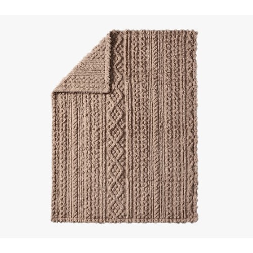 Carved Cable Sherpa Baby Blanket | Pottery Barn Kids