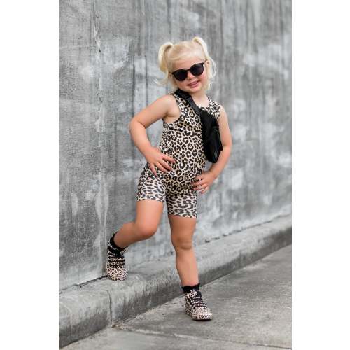 Tank + Biker Two Piece Set in Ava (Leopard)