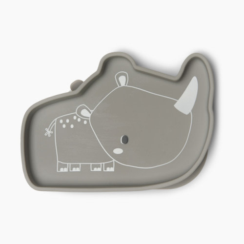 Loulou Lollipop Born to be Wild Silicone Snack Plate - Rhino