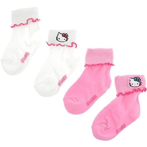 Hello Kitty 2-Pair-Pack Toddler Turn Cuff Cotton Socks