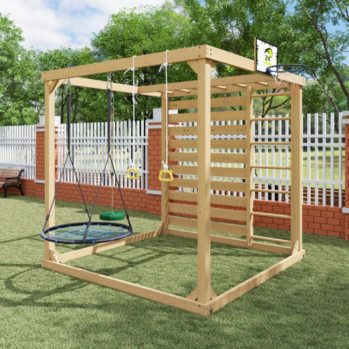 Morinome 8-In-1 Cedar Wood Kids Outdoor Backyard Playset For Ages 3+ | Wayfair