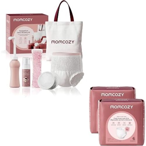 Momcozy 12pc Postpartum Recovery Kit + 2 Extra Disposable Underwear Packs