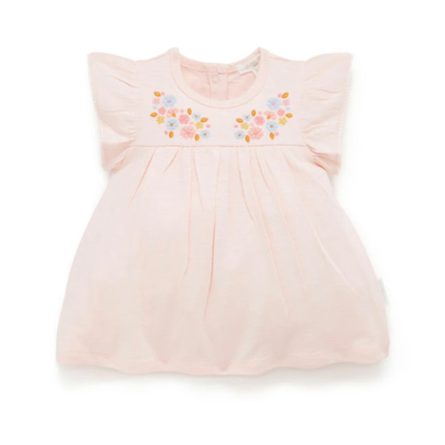 Magnolia Sweet Kids - Purebaby Embroidery Baby Girls Organic Cotton Dress
