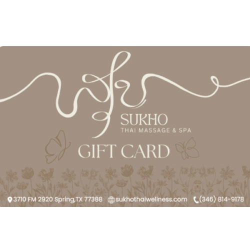 Gift cards | Sukho Thai Massage and Spa