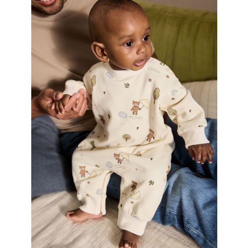 Ecru Bear Baby Sweat Romper (0mths-3yrs)