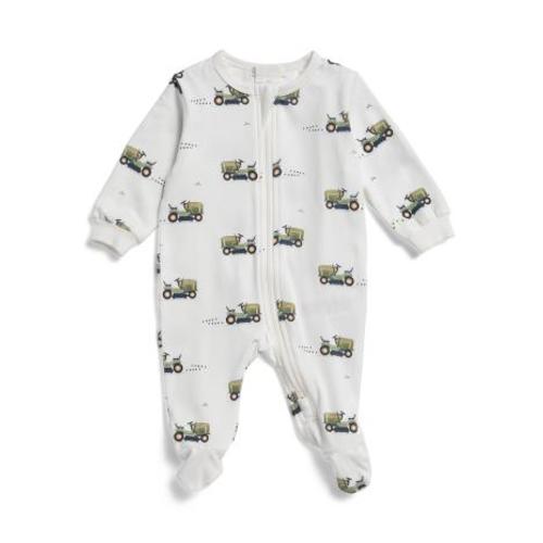 Infant Boys Lawnmower Print Footed Sleeper | Boys' Pajamas | TJ Maxx