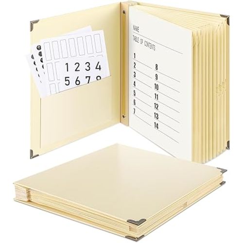 Marspark in Case I Die Binder Important Document Organizer with Labels, The Life Book Expanding Pockets File Family Document Binder for Papers, Birth Certificates, Letters, Photos, Passports(Yellow)