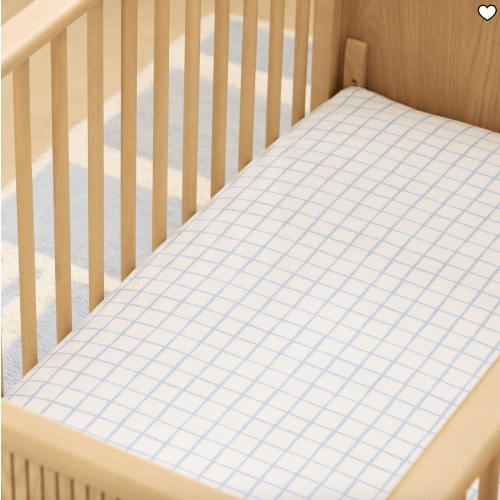 Organic Painterly Grid Crib Fitted Sheet