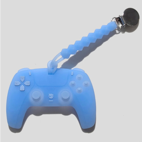 The Tiny Titan In Sub-Zero Blue PS5 Video Game Teether – BabyGlitch