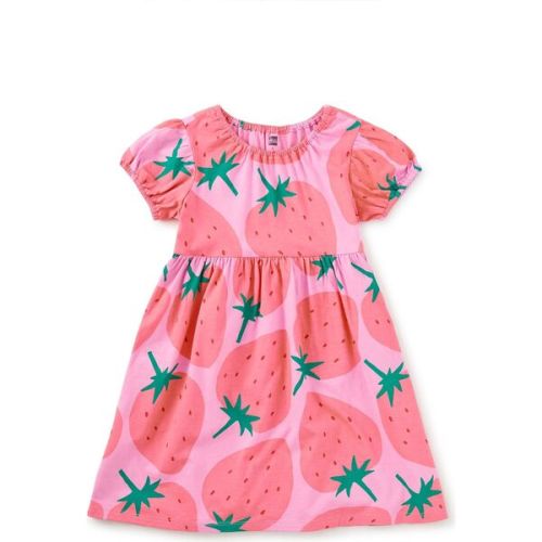 Puff Sleeve Empire Dress, Fresas Favoritas - Tea Collection | Maisonette