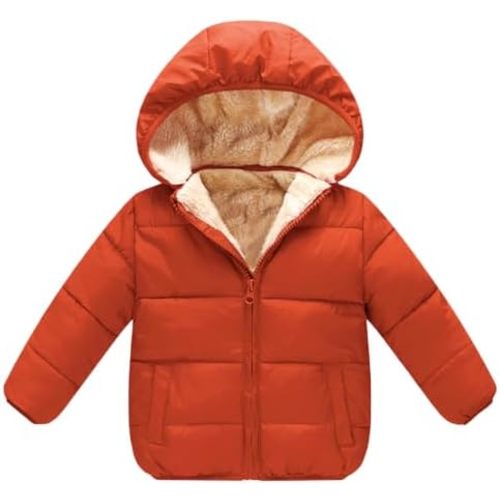 Baby Girls Boys' Winter Fleece Jackets With Hooded Toddler Cotton Dress Warm Lined Coat Outer Clothing