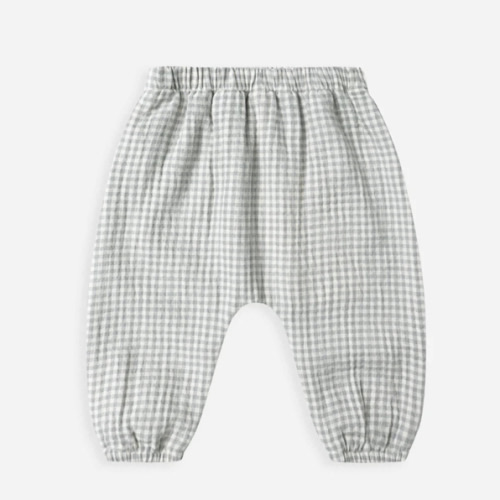 Woven Pant || Blue Gingham – Quincy Mae