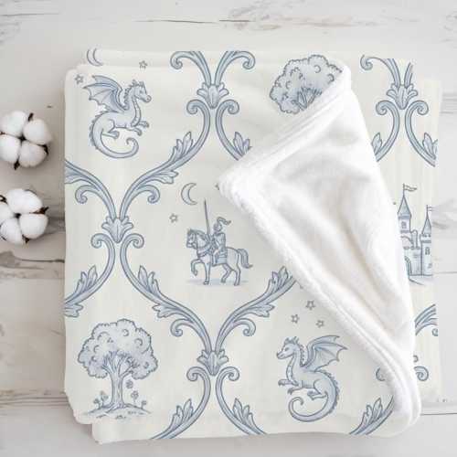 Fairytale Toile Baby Blanket