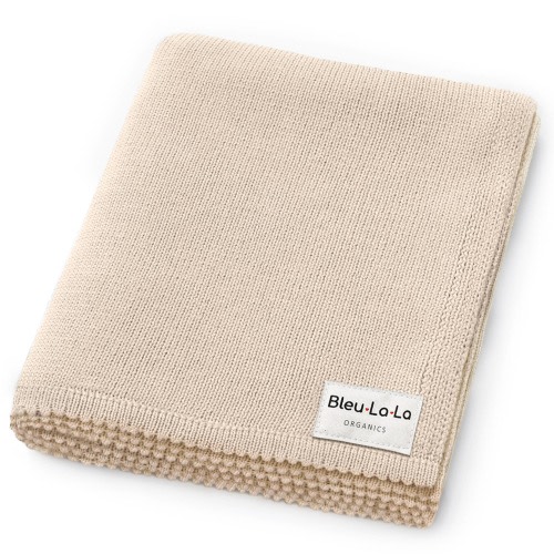 Organic Cotton Baby Swaddle Blanket  - Oatmeal