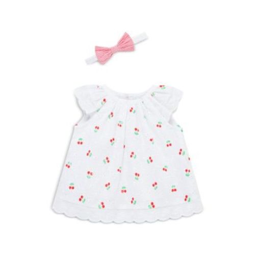 Girls' Cherry Eyelet Top, Shorts & Headband Set - Baby