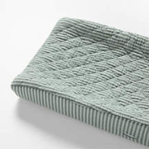 Supersoft Deep Indigo Striped Organic Cotton Gauze Baby Changing Pad Cover