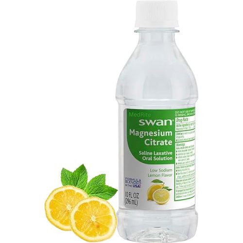 Magnesium Citrate, Oral Solution, Natural Lemon Flavor - Laxatives for Constipation Fast Acting. Laxatives for Constipation, Stool Softeners, Citrato de Magnesio (1) (10 Fl Oz (Pack of 1)