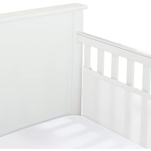 Halo Breathable Mesh Liner for Full-Size Cribs, Classic 3mm Mesh, White (Size 2FS Covers 2 Sides)
