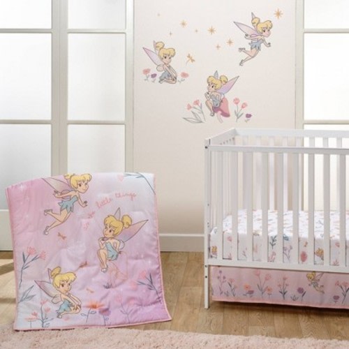 Lambs & Ivy 3pc Tinker Bell Crib Bedding Set