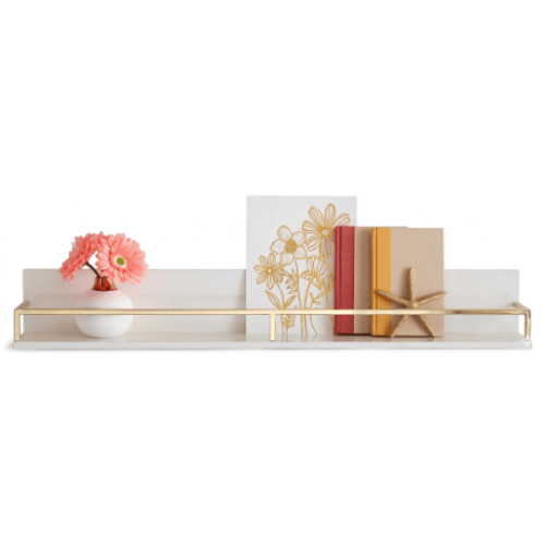 Gold Polished Metal Shelves (24" - 36")