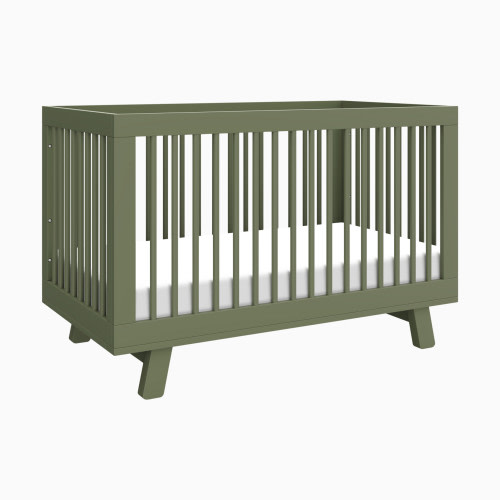 babyletto Hudson 3-in-1 Convertible Crib with Toddler Bed Conversion Kit - Olive