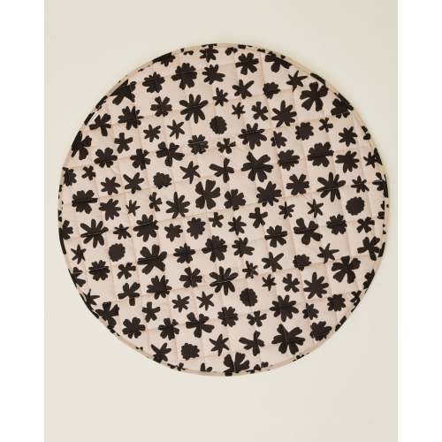 Inside Outside Play Mat Portable Baby Blanket | Cream Chamomiles - Storq by Kindred Bravely