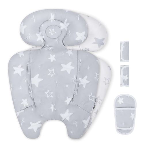Mamaroo Infant Insert Compatible with 4moms Mamaroo & RockaRoo Swing, Mamaroo Newborn Insert with Enlarged Head & Body Support Cushion, Reversible Design, Breathable Soft Fabric with Stars