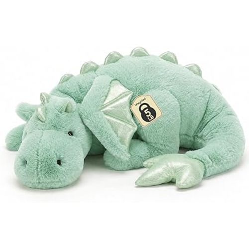 ARELUX Giant Weighted Winged Dragon Plush Toy - 35.4" 5lbs Soft Stuffed Animal for Comfort, Pterosaur Plushie Fuzzy Dinosaur Pillow Plushies Cuddly Removable and Washable Green