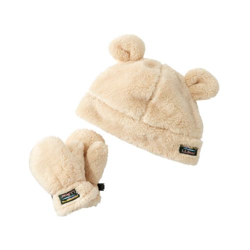 Toddlers' Hi-Pile Hat and Mitten Set