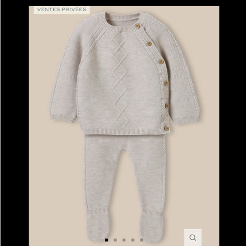 Cyrillus - Ensemble naissance - taille 3 mois blanc ou bleu