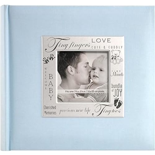 Amazon.com: MCS 200-Pocket Fabric Baby 4x6 Photo Album with Writing Space, 8.5 x 8.5 Inches, Baby Blue : Home & Kitchen