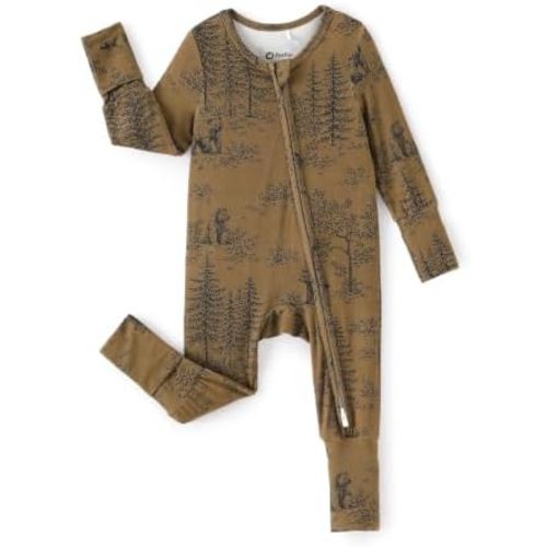 PATPAT Bamboo Viscose Baby Pajamas, Sleepers with 2-Way Zipper