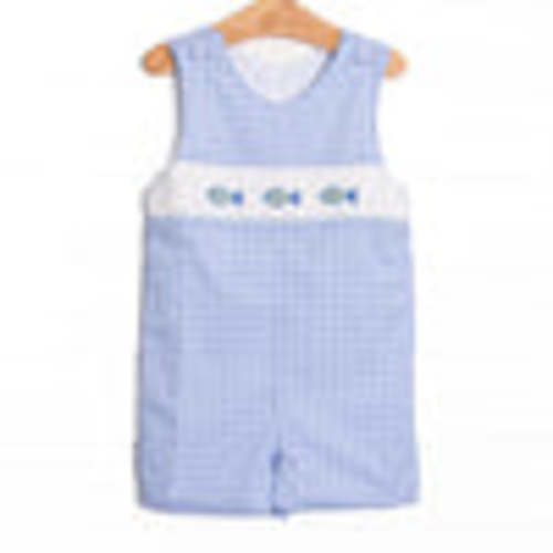 Windowpane Waters Smocked Jon Jon, Blue – Stitchy Fish