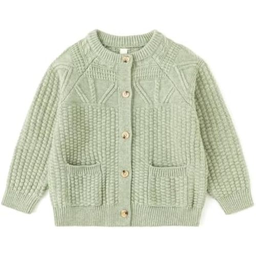 Simplee kids Baby Cardigan Cable Knit Toddler Cardigan Long Sleeve Fall Winter Open Front Knit Sweaters