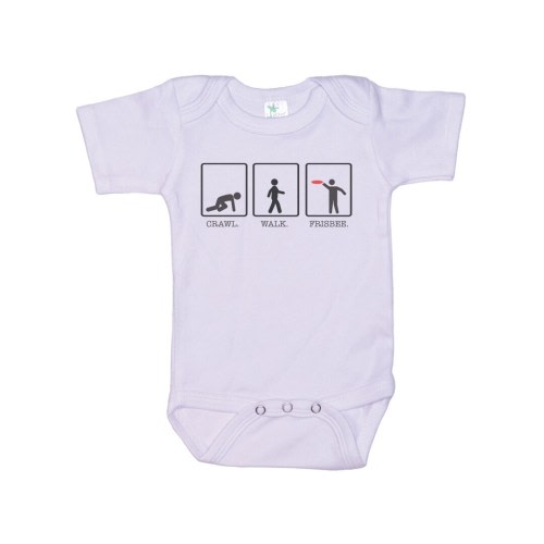 Frisbee Baby Onesie®, Crawl Walk Frisbee, Frisbee Bodysuit, Baby Gift, Infant Frisbee Outfit, Future Frisbee Player, Frisbee Baby Romper
