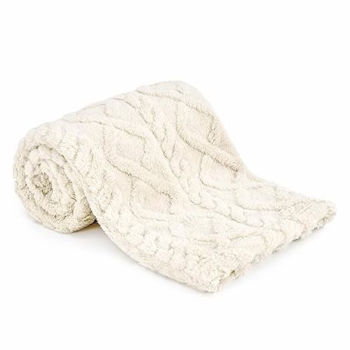 Sherpa Fleece Baby Blanket, Ultra Soft Fluffy Premium Baby Blankets for Boys Girls, Cozy Infant Toddler Newborn Receiving Blankets for Crib Stroller 30”×40” (Cream)