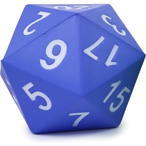 KESS: Giant D20 Foam Dice - Blue - 5" Oversized, 20-Sided Tabletop RPG Accessory, Collectible Decor, Roleplaying Game Piece, Outdoor Play-Pool-Beach