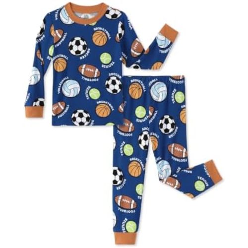 PATPAT Bamboo Viscose Pajama Set for Toddlers with Improved Tensile Strength, Snug Fit Pjs Sleeper for Baby Boys Girls Kids
