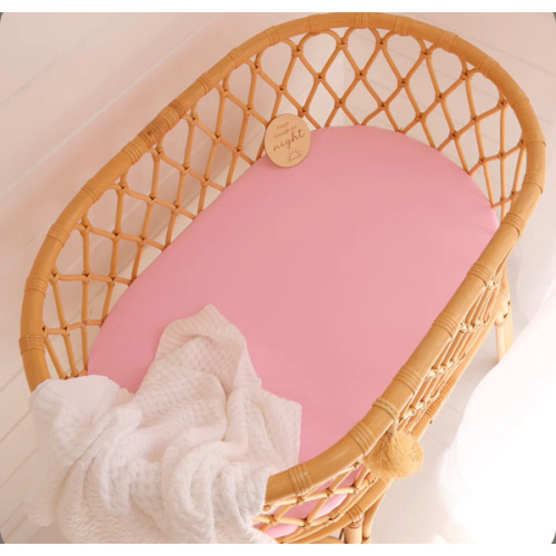 Bubblegum Organic Fitted Bassinet Sheet & Change Pad Cover | Snuggle Hunny