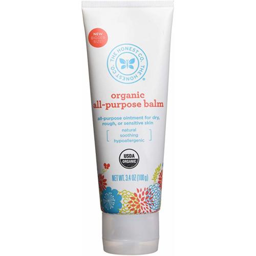 The Honest Company Organic All-Purpose Balm Certified Organic Plant-Based Hypoallergenic Skin Care Organic Sunflower, Olive, Coconut and Tamanu Oil Soothe Sensitive Skin 3.4 Ounces