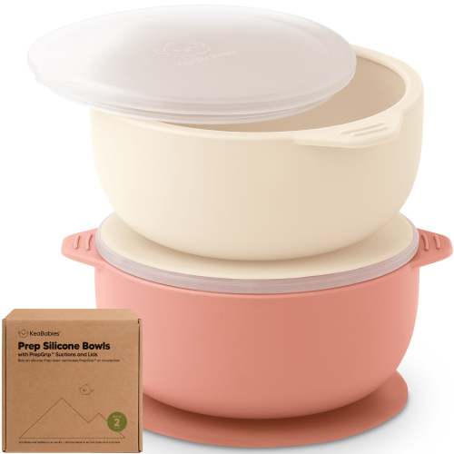 2-Pack Prep Silicone Suction Bowls - Roseate / One Size