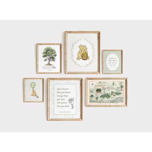 6 Classic WINNIE-The-POOH Nursery Wall Art Prints, Cottagecore Winnie The Pooh Nursery Decor, Winnie The Pooh Baby Nursery Prints, Kids Room