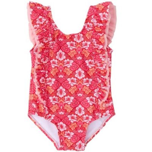 RuffleButts Baby Girls UPF50+ Waterfall One Piece - Wildflower Rodeo, 6-12m