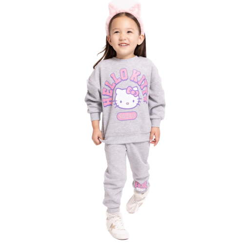 Hello Kitty Toddler Girls Graphic Sweatshirt and Joggers Set, 2-Piece, Sizes 12M-5T