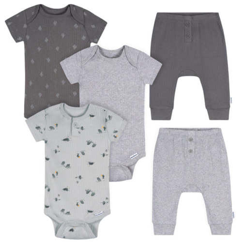 5-Piece Baby Boys Wild Buffalo Trail Bodysuits & Pants Set