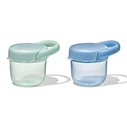 OXO Tot 2pc 12oz Plastic Snack Cup with Lid - Opal and Dusk