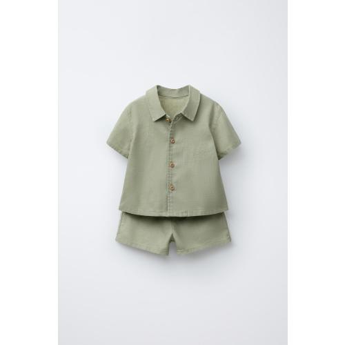 TOTAL LOOK SHIRT AND BERMUDA SHORTS WITH LINEN AND COTTON | ZARA United States