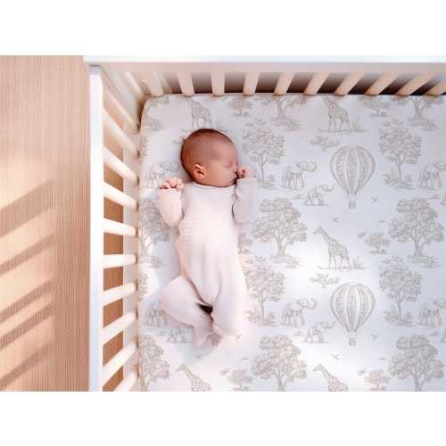 Safari Toile Crib Sheets, Safari Baby Bedding Set, Neutral Nursery Bedding Set, Beige Toile Crib Bedding Sets, Neutral Safari Nursery Decor