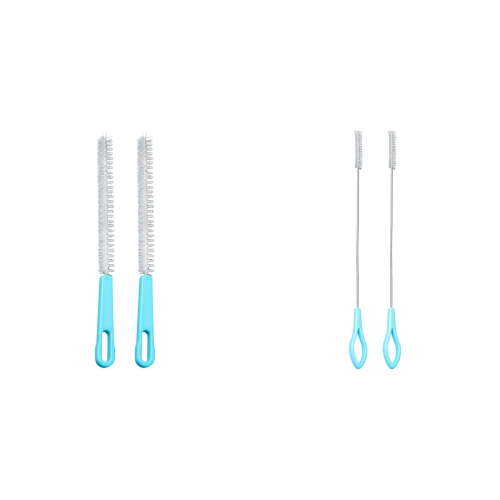 FXMLRLK 4PCS Root Cleaning Brush Ergonomic Straw and Bottle Cleaner for Bottles Narrow Straws and Kitchen Tools Easy to Space-Saving Design for More,S&L