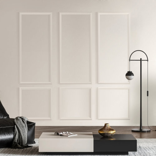 GESSOLANE LLC Pre-Cut Peel and Stick Wall Molding Kit Self Adhesive Wainscoting Trim Wall Panels Kit - Paintable, Ready-to-Install Designed For 8Ft To 10Ft Walls & Reviews | Wayfair